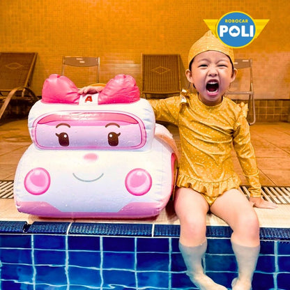 POLI Kids Character Swim Ring｜With Removable UV Sunshade 